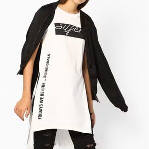 Stylish White and Black Women's Top